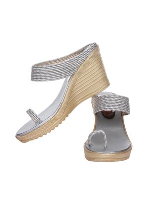 silver one toe wedge - 15318917 - Standard Image - 5