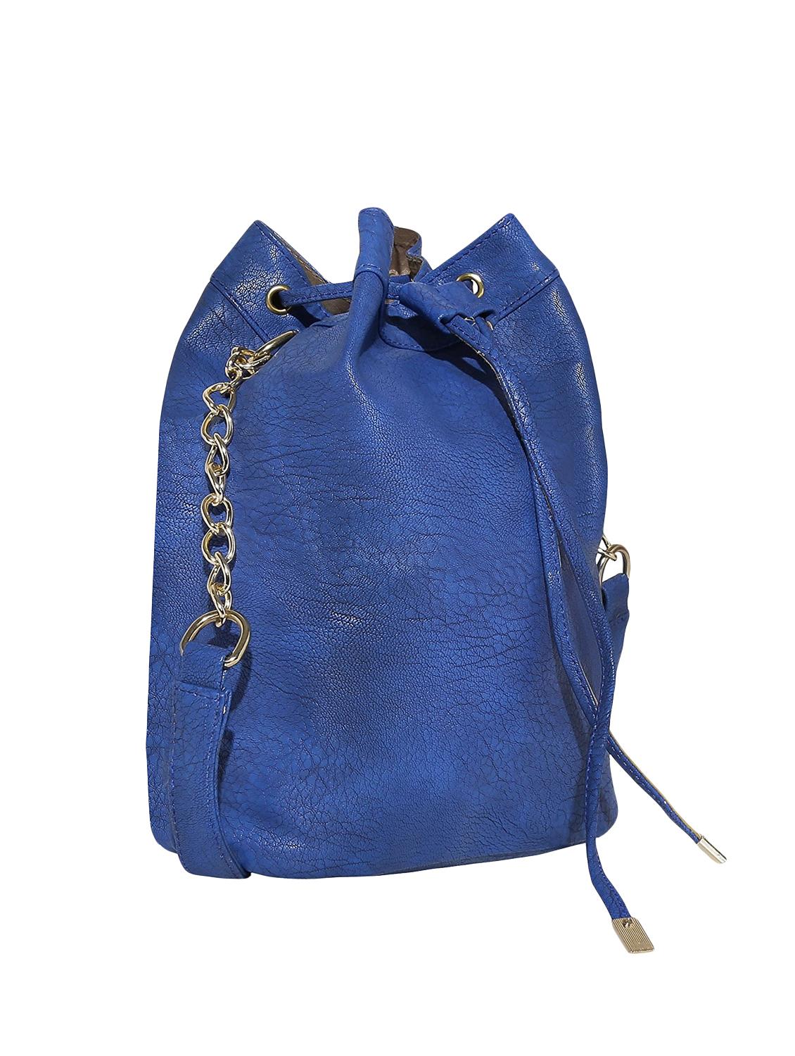 blue leatherette (pu) regular sling bag - 15319435 - Zoom Image - 4