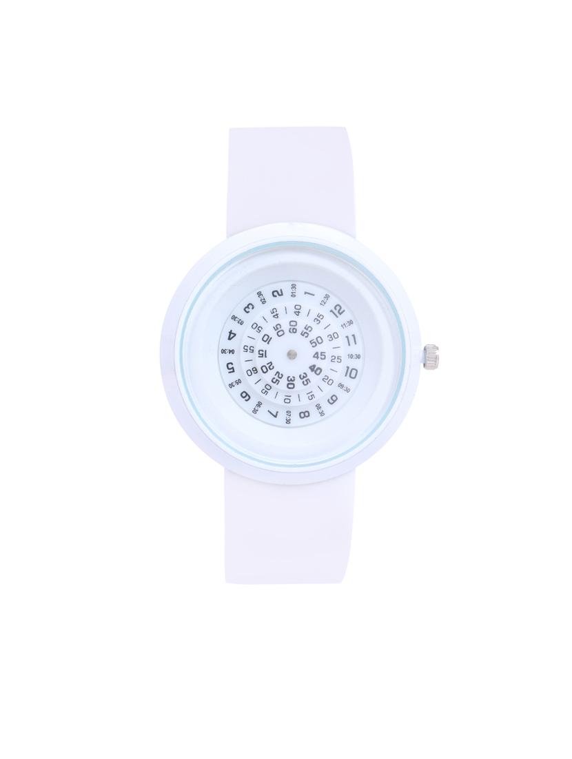 skylofts centre rotating time machines white dial watch - 15319461 - Zoom Image - 1