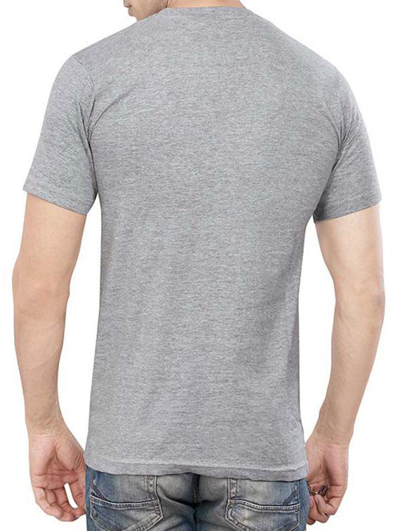 grey cotton chest print tshirt - 15320412 - Zoom Image - 3