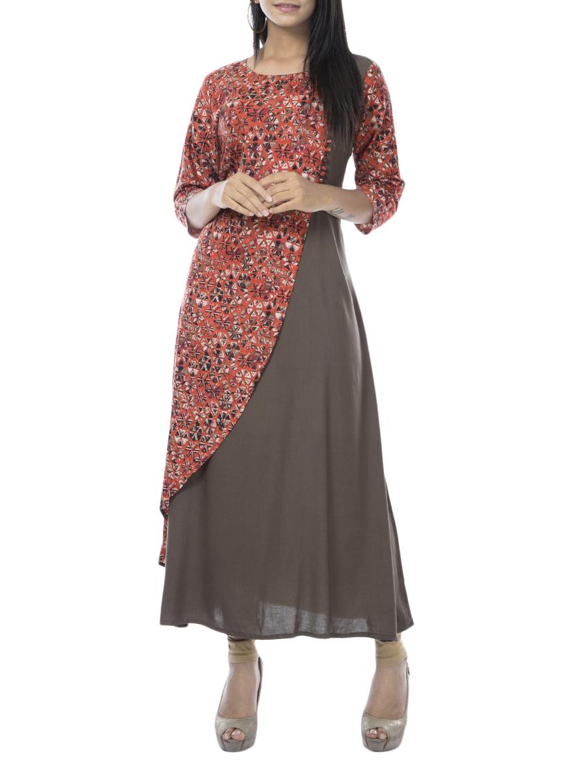 Printed a-line kurta - 15320693 - Zoom Image - 1
