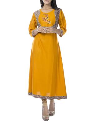 Printed a-line kurta - 15320696 - Standard Image - 1