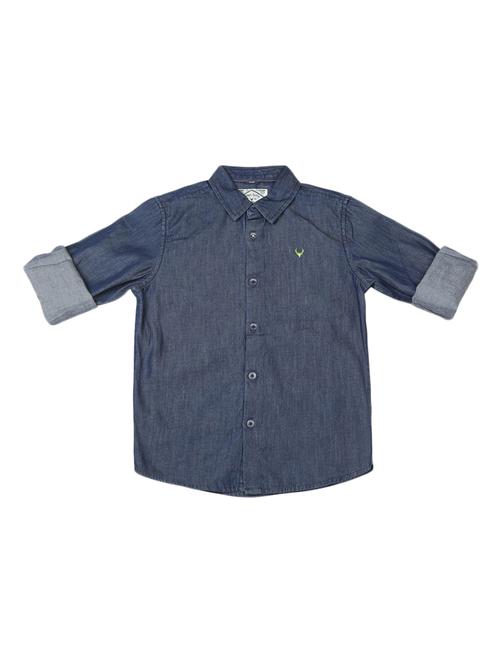 navy blue cotton shirt - 15321206 - Standard Image - 1