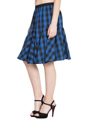 checkered gored skirt - 15322009 - Standard Image - 2