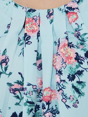 pleated front floral blouson top - 15322516 - Standard Image - 4