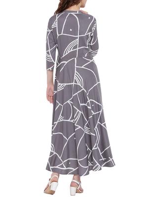 flared abstract print kurta - 15323095 - Standard Image - 3