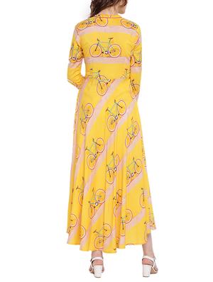 quirky print flared kurta - 15323098 - Standard Image - 3
