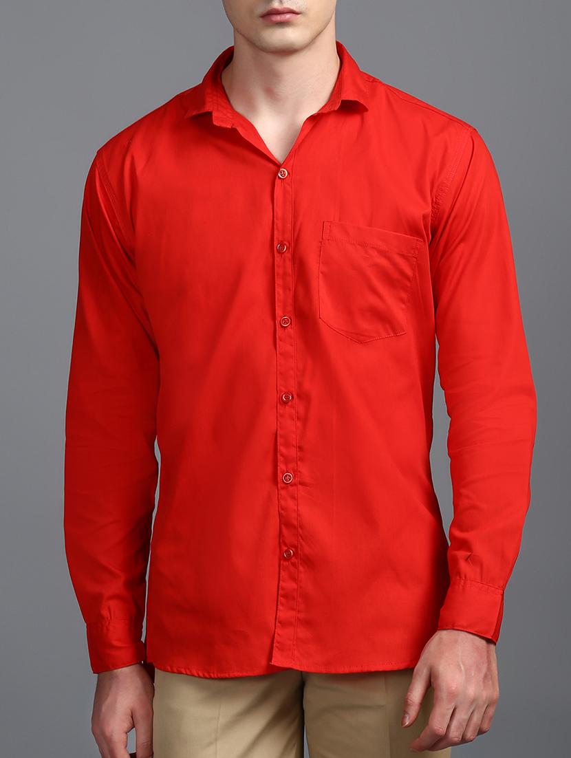 red cotton casual shirt - 15323338 - Zoom Image - 1