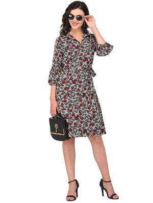 floral balloon sleeved dress - 15323412 - Standard Image - 4