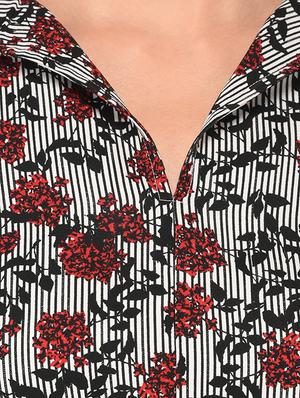 floral balloon sleeved dress - 15323412 - Standard Image - 5