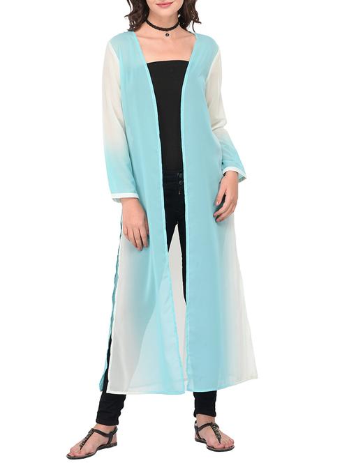 ombre effect longline shrug - 15323425 - Standard Image - 1