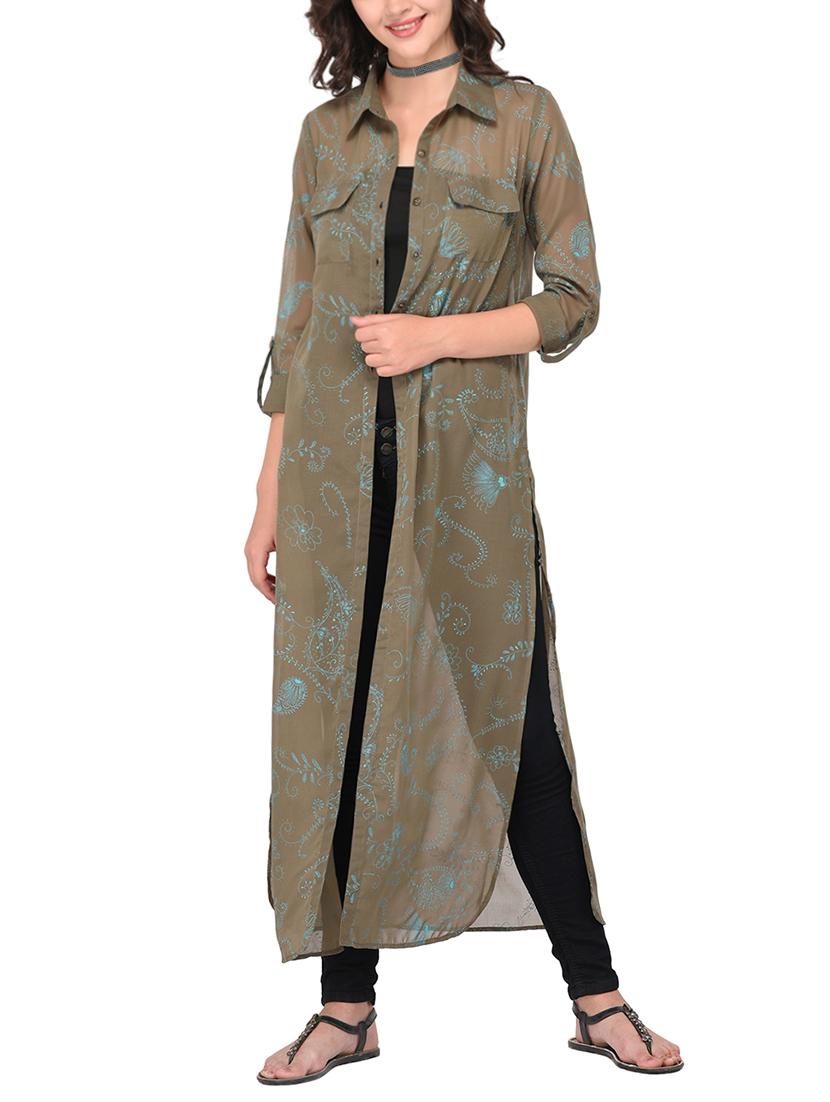 floral printed longline shrug - 15323426 - Zoom Image - 1