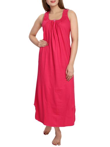 solid cotton nighty - 15325165 - Very Small Image - 1