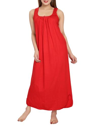 solid cotton nighty - 15325170 - Very Small Image - 1