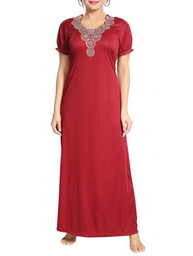 embroidered nightwear gown - 15325190 - Very Small Image - 1