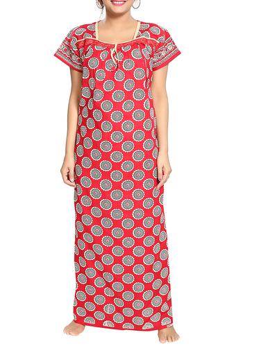 printed maternity nightwear gown - 15325208 - Very Small Image - 1
