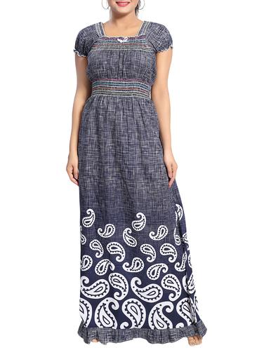 Smocking detail printed nightwear gown - 15325230 - Very Small Image - 1