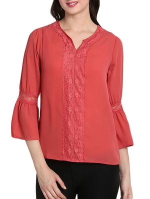lace detail flared sleeved top - 15326233 - Standard Image - 1