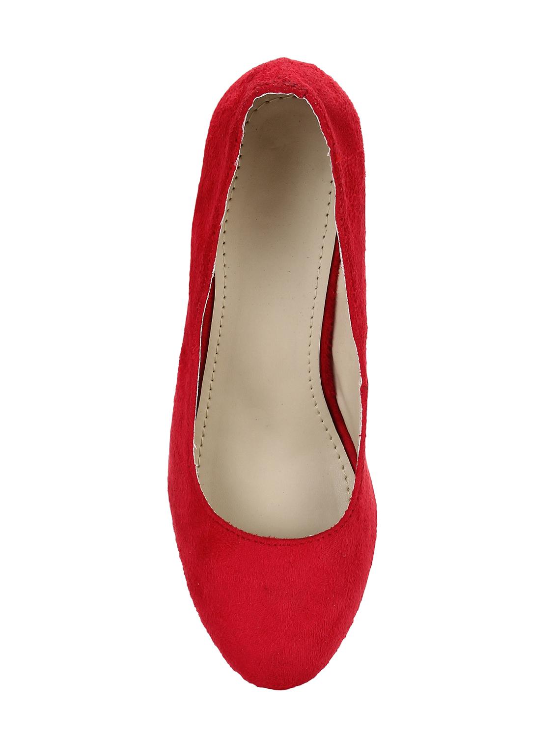red pu slip on pumps - 15326257 - Zoom Image - 4