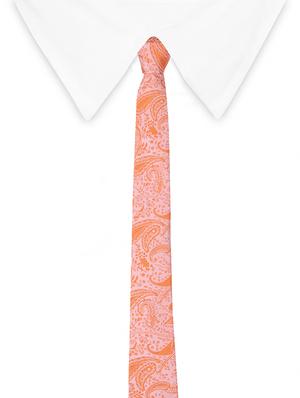 orange micro fiber tie - 15326284 - Standard Image - 3