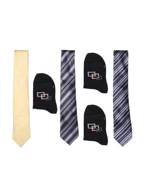 multi colored micro fiber tie with socks - 15326422 - Standard Image - 1