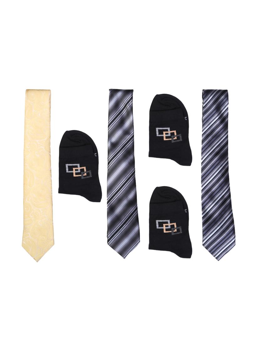 multi colored micro fiber tie with socks - 15326422 - Zoom Image - 1