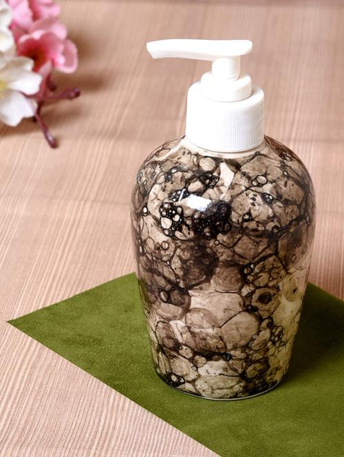 ceramic brown studio soap dispenser - 15326757 - Standard Image - 1