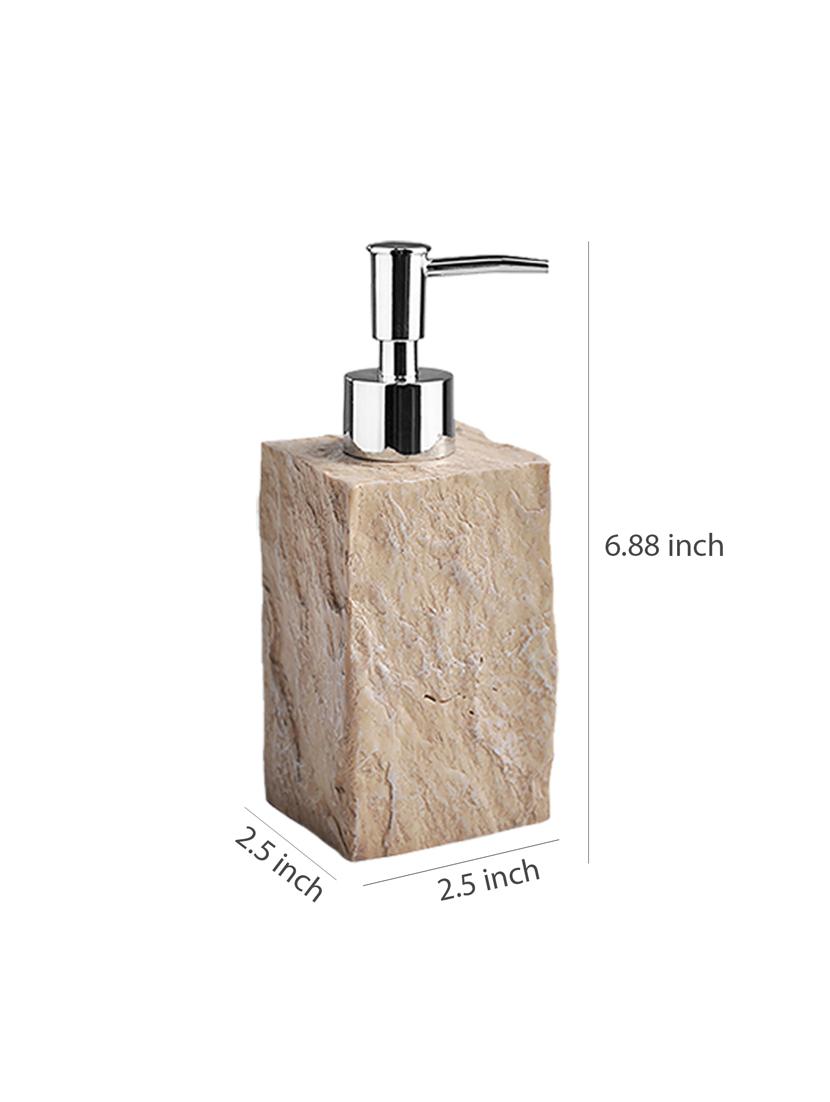 liquid soap dispenser, beige polyresin soap dispenser for kitchen, bathroom or common basin - 15327148 - Zoom Image - 3