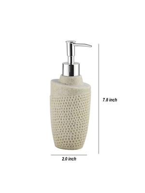 liquid soap dispenser, beige polyresin soap dispenser for kitchen, bathroom or common basin - 15327154 - Standard Image - 3