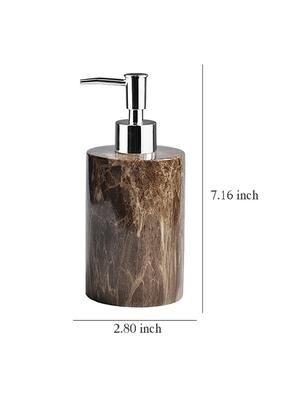 liquid soap dispenser, brown polyresin soap dispenser for kitchen, bathroom or common basin - 15327159 - Standard Image - 3