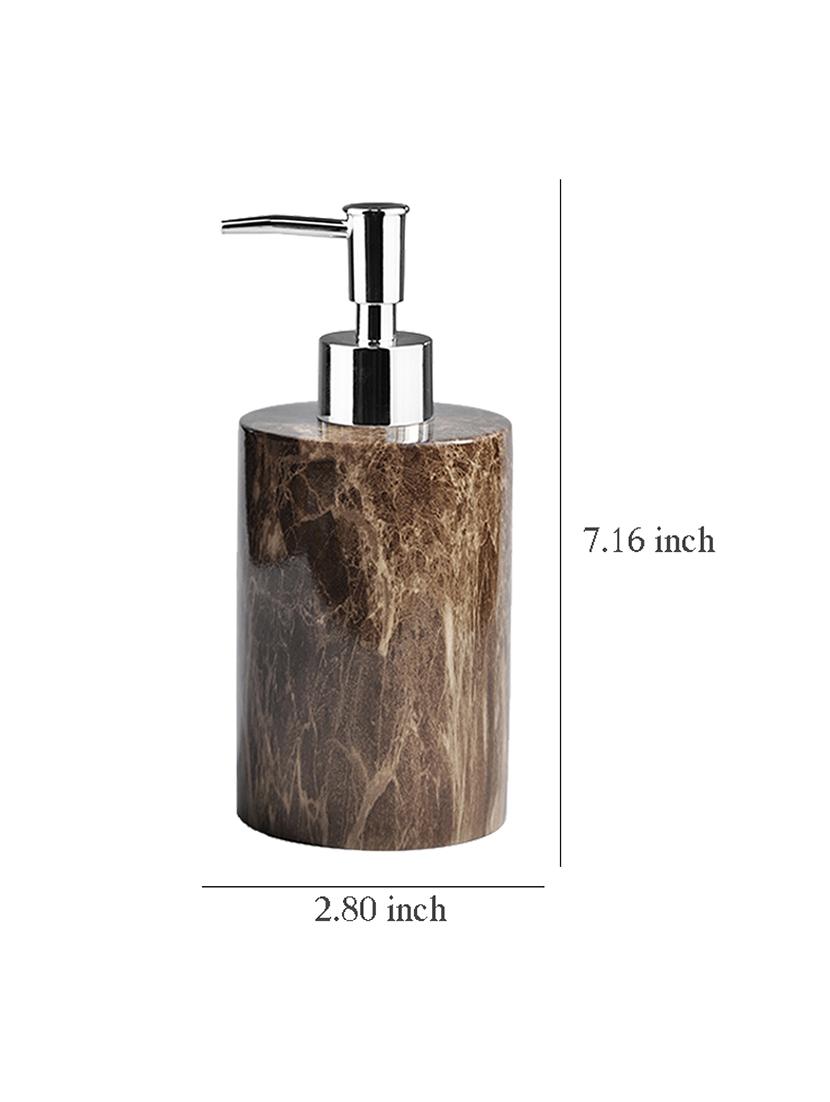 liquid soap dispenser, brown polyresin soap dispenser for kitchen, bathroom or common basin - 15327159 - Zoom Image - 3