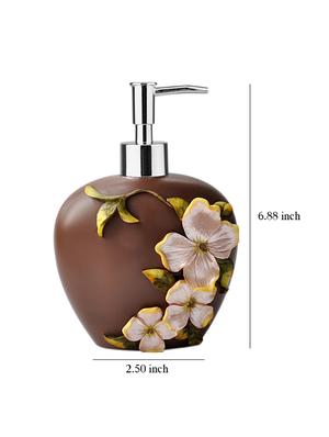 liquid soap dispenser, brown polyresin soap dispenser for kitchen, bathroom or common basin - 15327175 - Standard Image - 3
