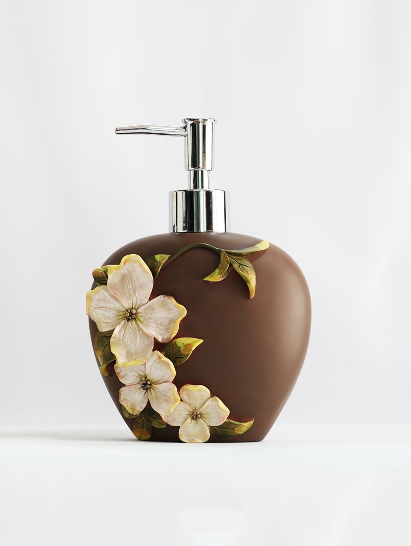 liquid soap dispenser, brown polyresin soap dispenser for kitchen, bathroom or common basin - 15327175 - Zoom Image - 2