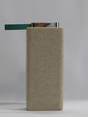 liquid soap dispenser, beige polyresin soap dispenser for kitchen, bathroom or common basin - 15327185 - Standard Image - 2