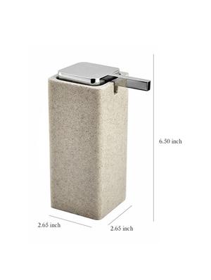 liquid soap dispenser, beige polyresin soap dispenser for kitchen, bathroom or common basin - 15327185 - Standard Image - 3
