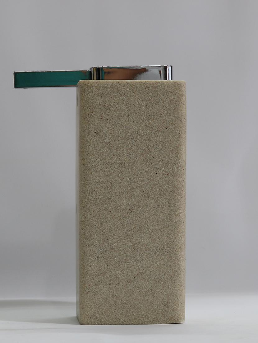 liquid soap dispenser, beige polyresin soap dispenser for kitchen, bathroom or common basin - 15327185 - Zoom Image - 2
