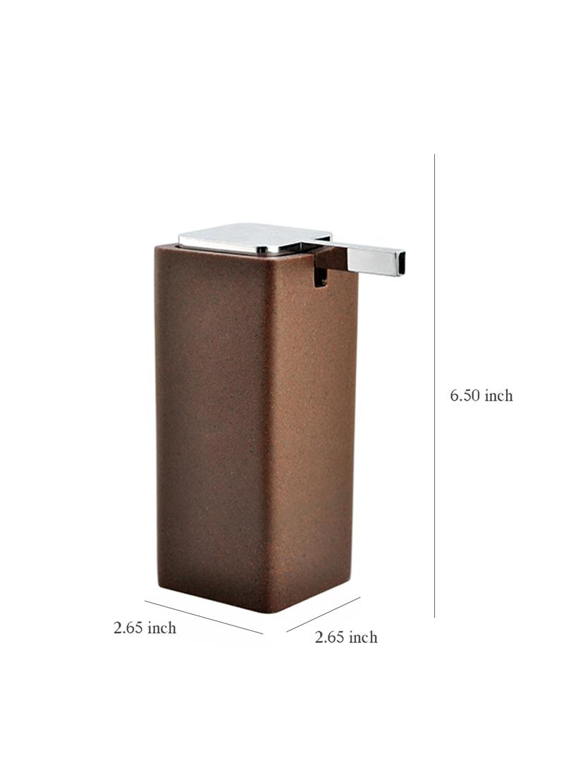 liquid soap dispenser, brown polyresin soap dispenser for kitchen, bathroom or common basin - 15327189 - Zoom Image - 3