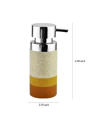 liquid soap dispenser, yellow polyresin soap dispenser for kitchen, bathroom or common basin - 15327190 - Standard Image - 3