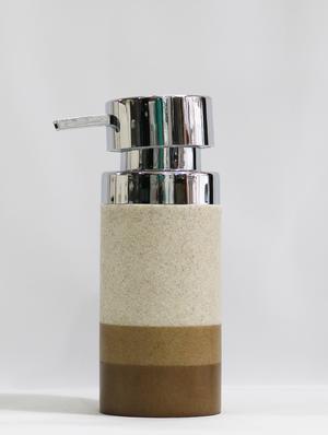liquid soap dispenser, brown polyresin soap dispenser for kitchen, bathroom or common basin - 15327191 - Standard Image - 2