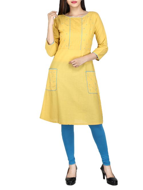a-line pockets kurta - 15327223 - Standard Image - 1
