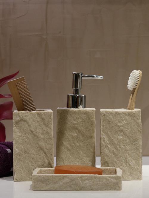 beige polyresin bath accessory - 15327389 - Standard Image - 1
