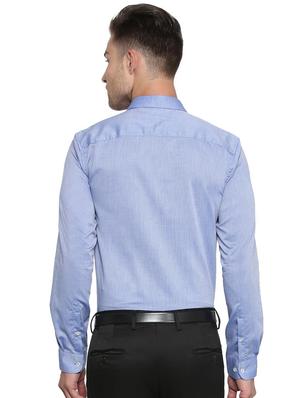 blue cotton formal shirt - 15327488 - Standard Image - 2