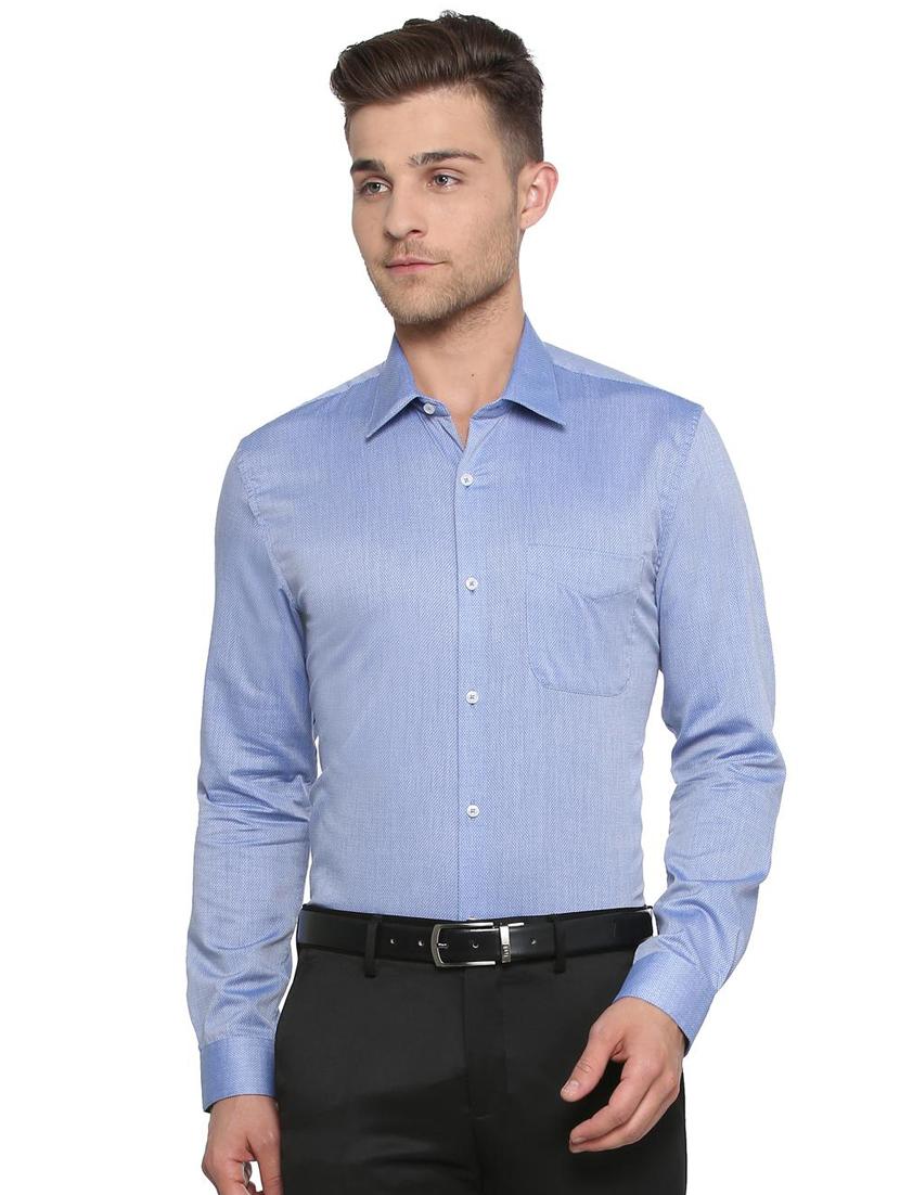blue cotton formal shirt - 15327488 - Zoom Image - 1