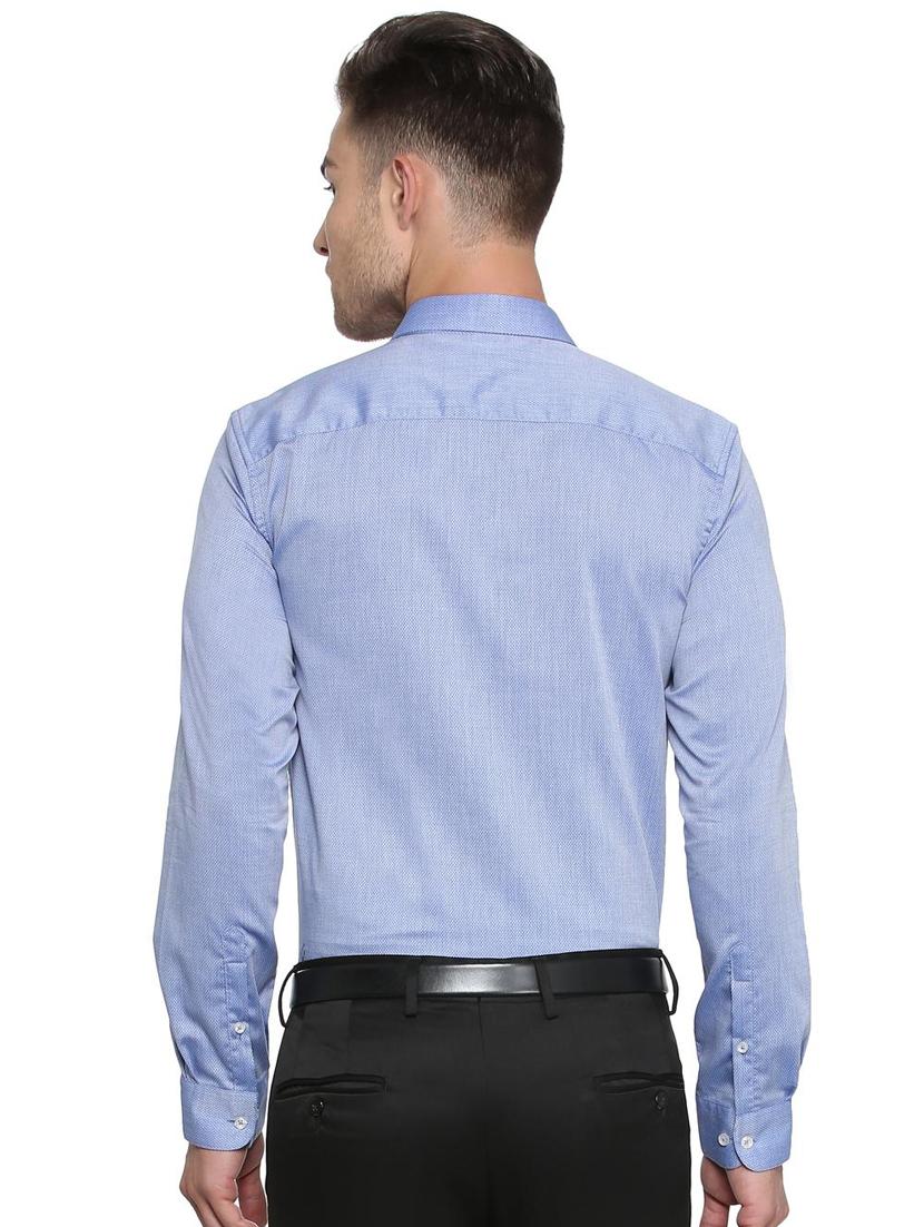 blue cotton formal shirt - 15327488 - Zoom Image - 2