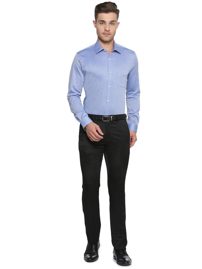 blue cotton formal shirt - 15327488 - Zoom Image - 3