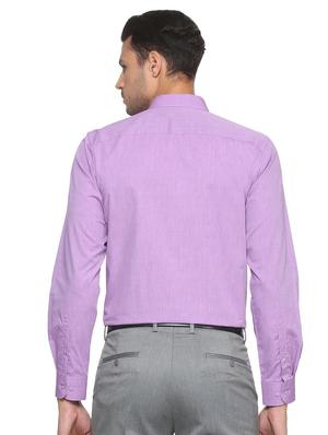 purple cotton formal shirt - 15327509 - Standard Image - 2