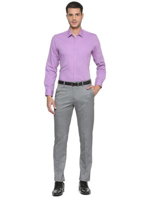 purple cotton formal shirt - 15327509 - Standard Image - 3