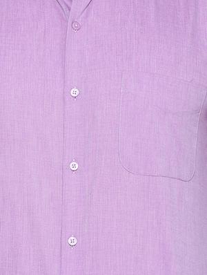 purple cotton formal shirt - 15327509 - Standard Image - 4