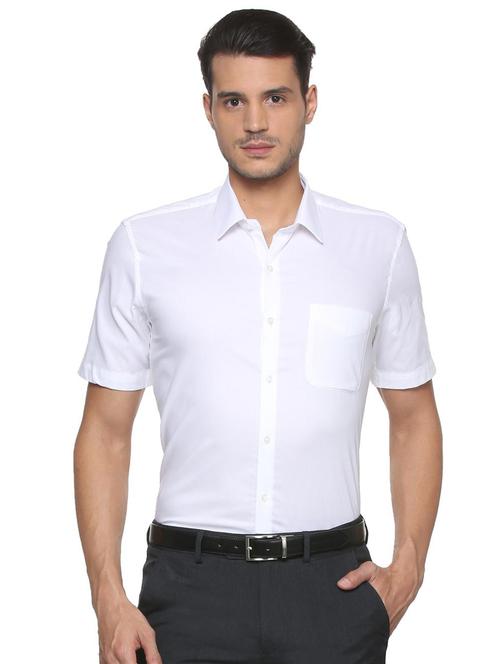 white cotton formal shirt - 15327512 - Standard Image - 1