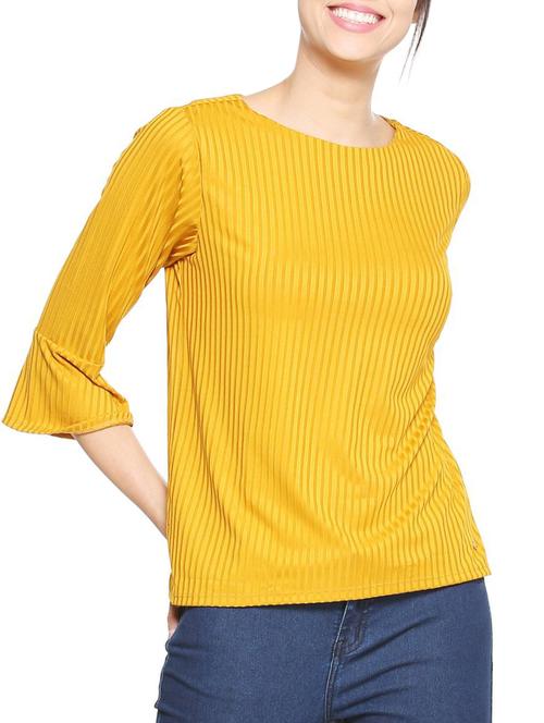 striped bell sleeve top - 15327604 - Standard Image - 1